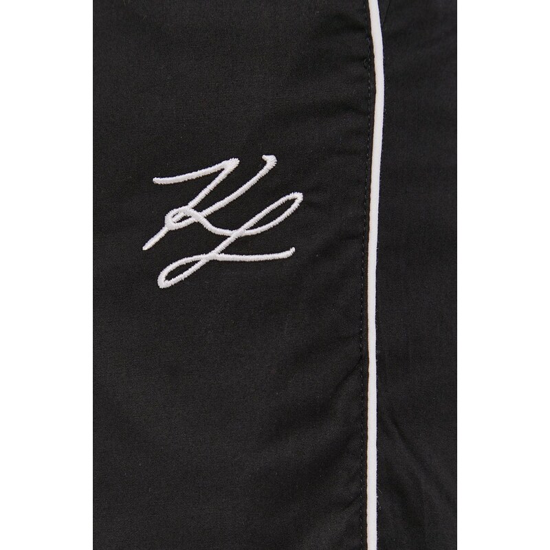 Spodnji del pižame Karl Lagerfeld moški, črna barva