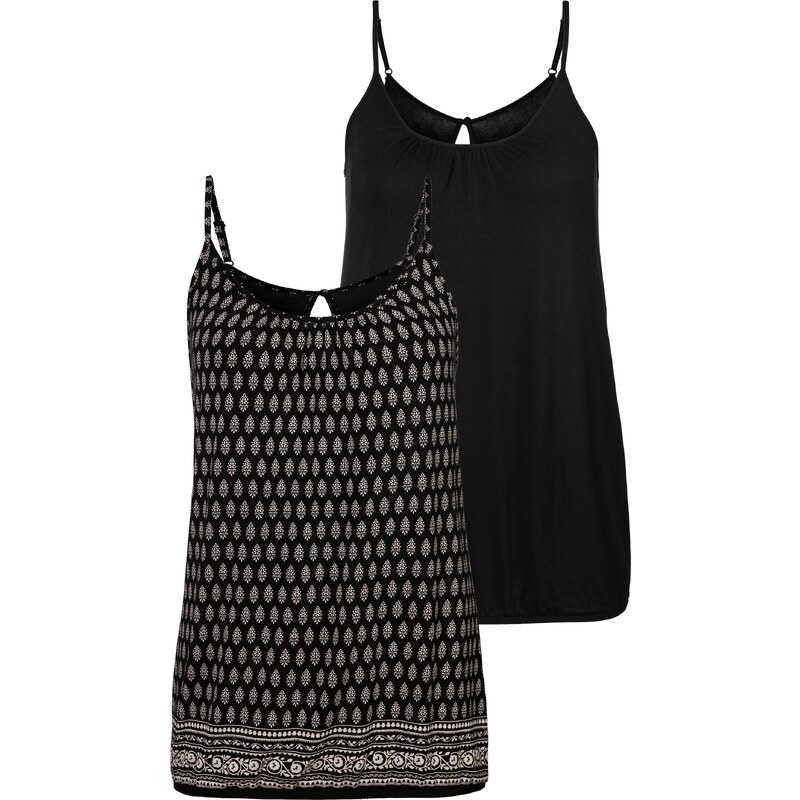 LASCANA Top črna / bela