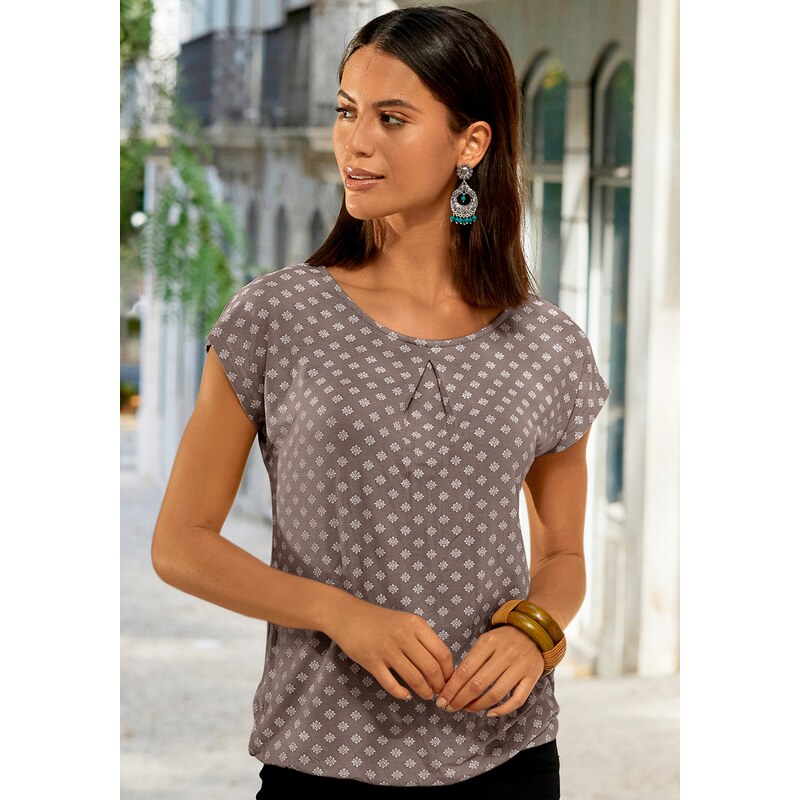 LASCANA Majica rjava / črna