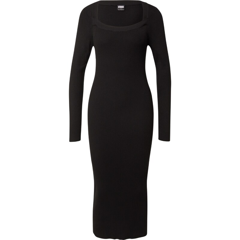 Urban Classics Pletena obleka črna