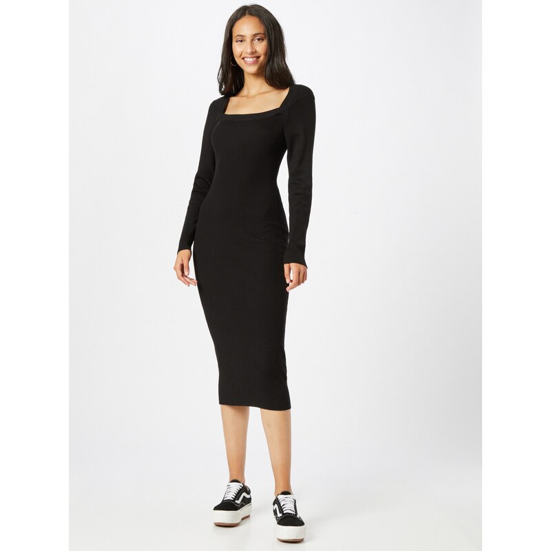 Urban Classics Pletena obleka črna