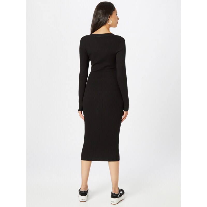 Urban Classics Pletena obleka črna