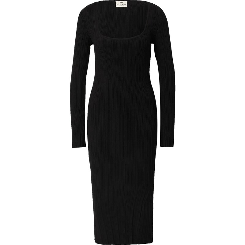 A LOT LESS Pletena obleka 'Arabella' črna