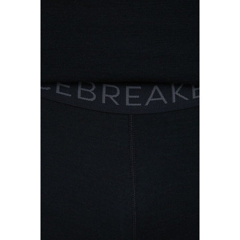 Volneno funkcijsko perilo Icebreaker črna barva