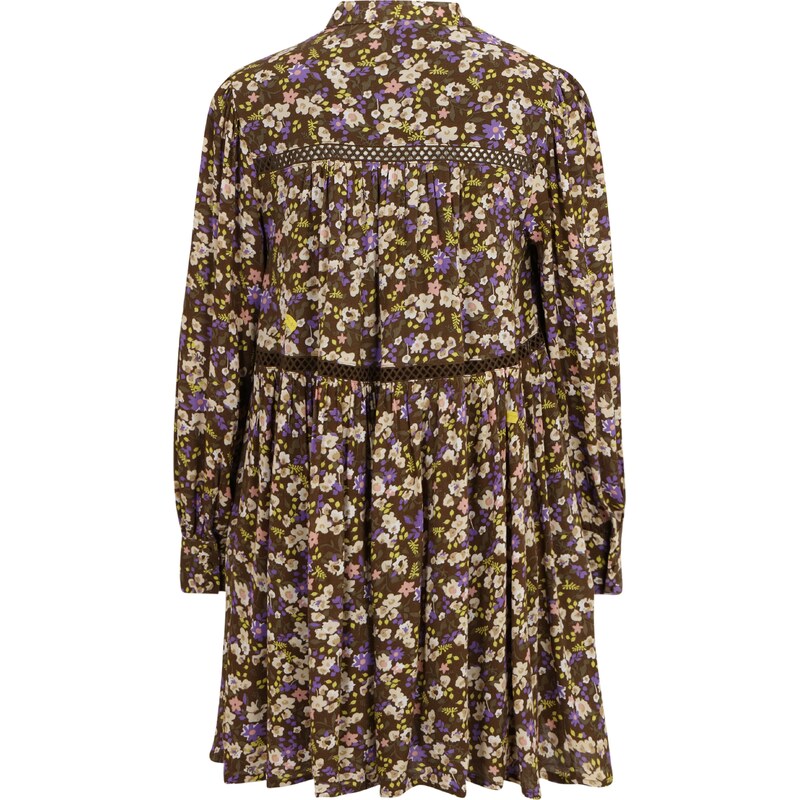 YAS Petite Obleka 'RUBERTA' kremna / apno / oliva / lila