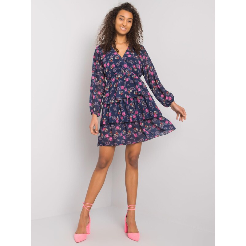 RUE PARIS Dress-WN-SK-21049.38X-navy blue