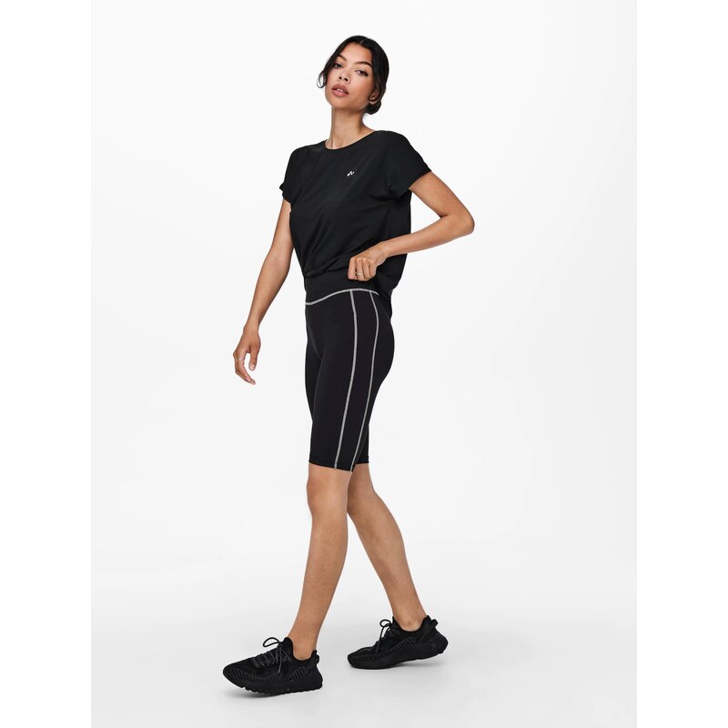 ONLY PLAY Funkcionalna majica 'Aubree' črna / bela