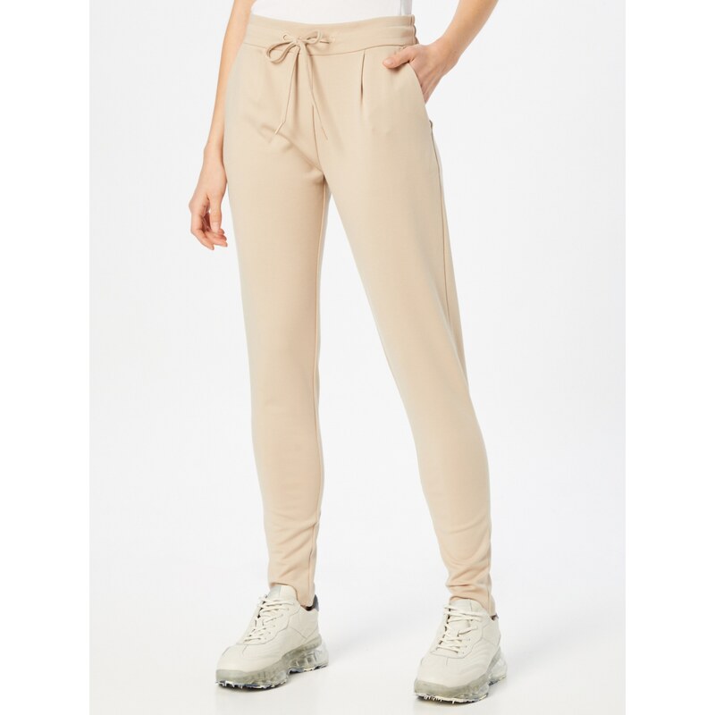 ICHI Hlače z naborki 'IHKate' bež
