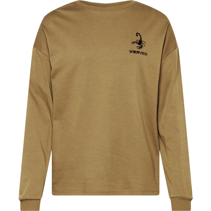 VIERVIER Majica 'Luca' rjava / črna