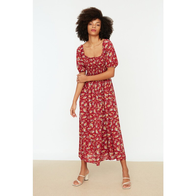 Ženska obleka Trendyol Floral Patterned