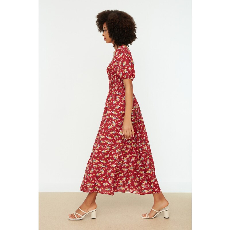 Ženska obleka Trendyol Floral Patterned