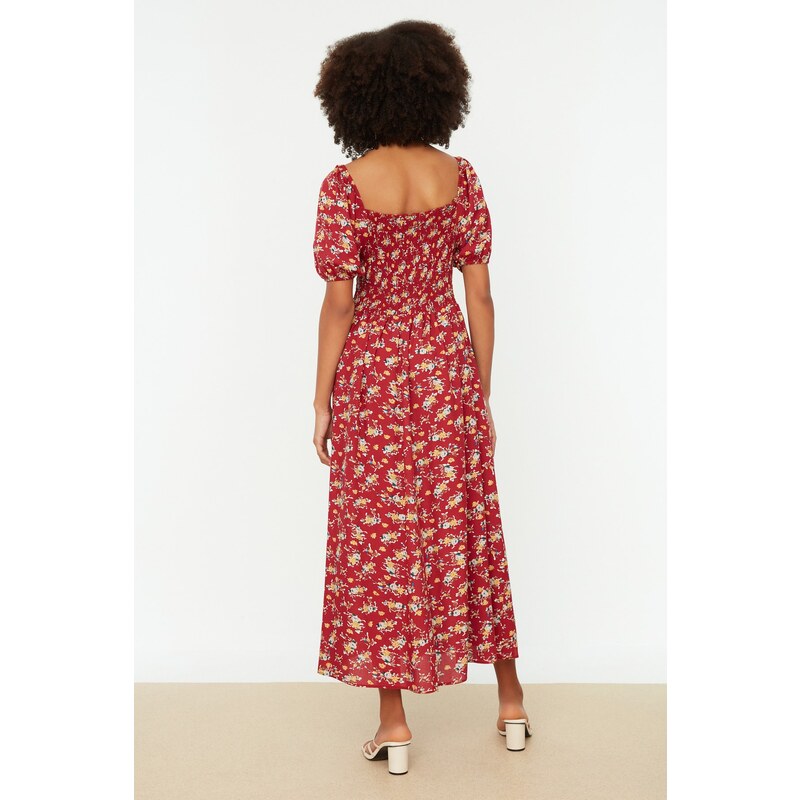 Ženska obleka Trendyol Floral Patterned