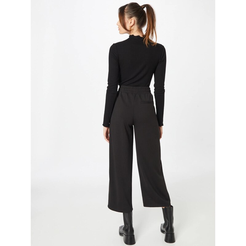 ICHI Hlače z naborki 'Kate' črna