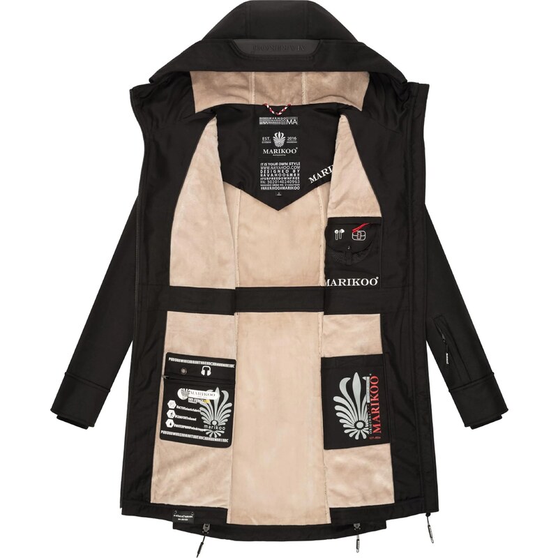 MARIKOO Prehodna jakna črna