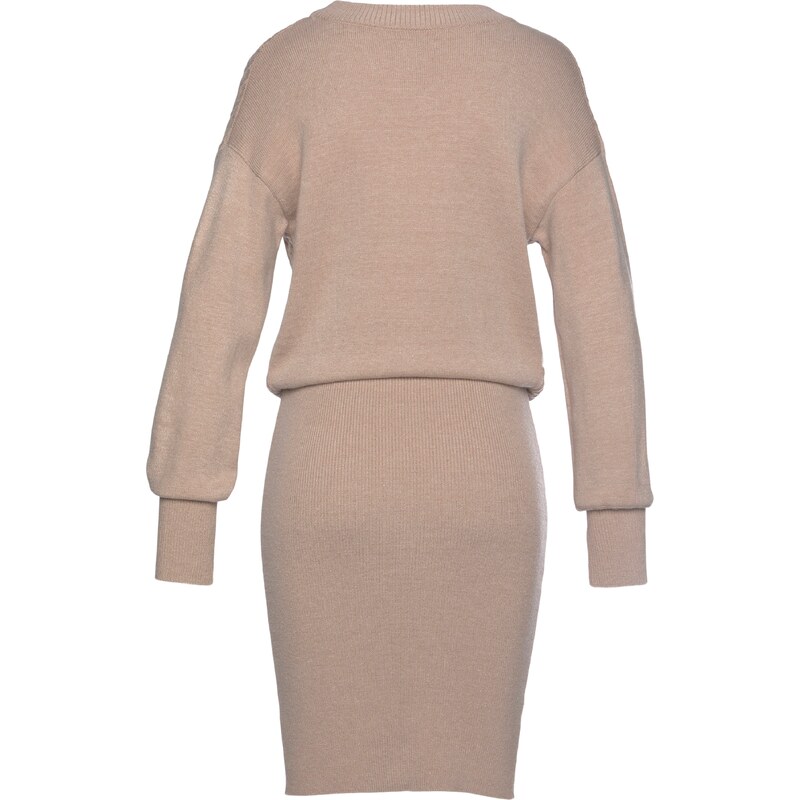 LASCANA Pletena obleka nude