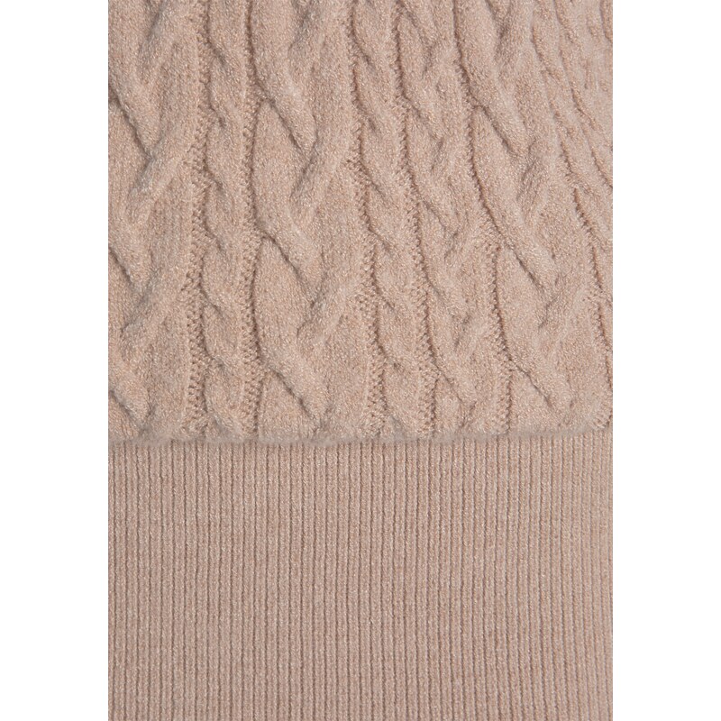 LASCANA Pletena obleka nude