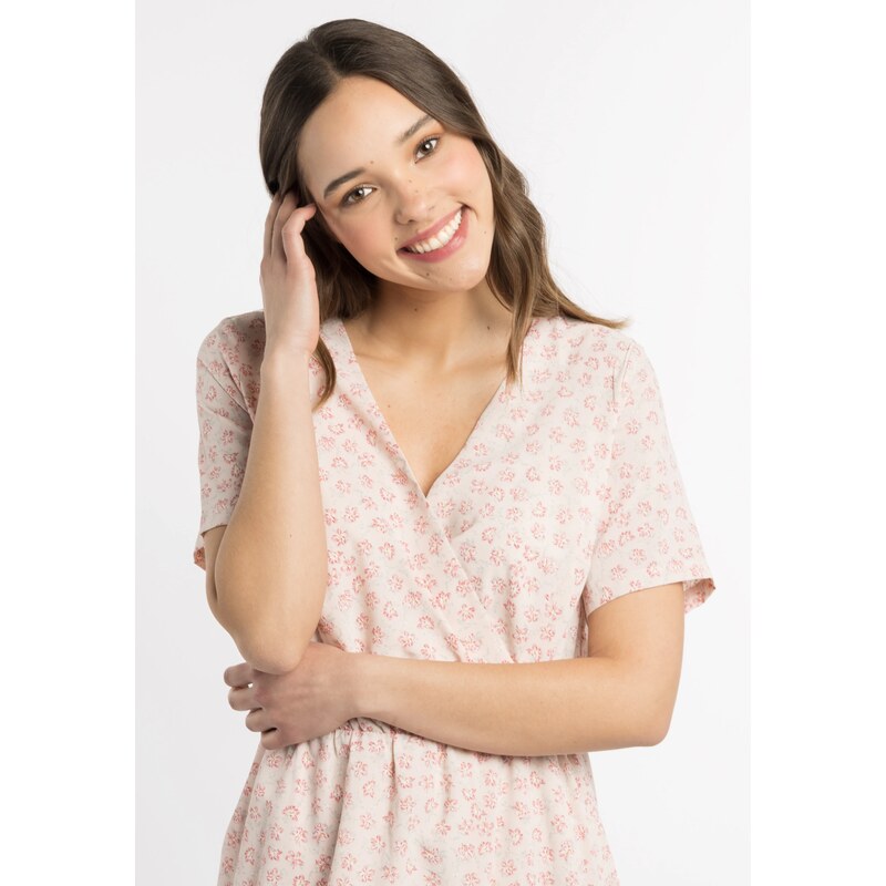 MYMO Poletna obleka staro roza / svetlo roza / off-bela