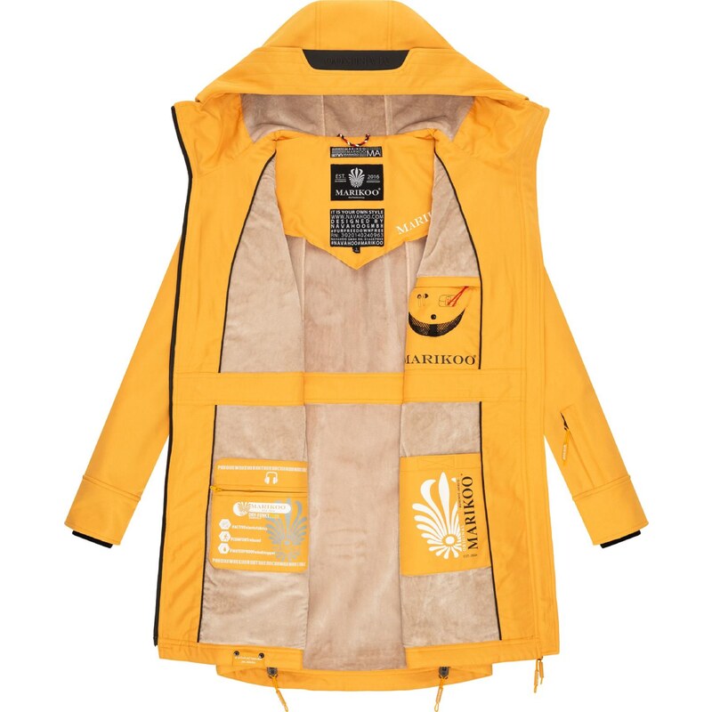 MARIKOO Prehodna jakna zlato-rumena