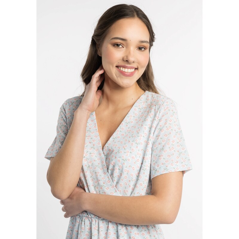 MYMO Poletna obleka svetlo modra / mešane barve