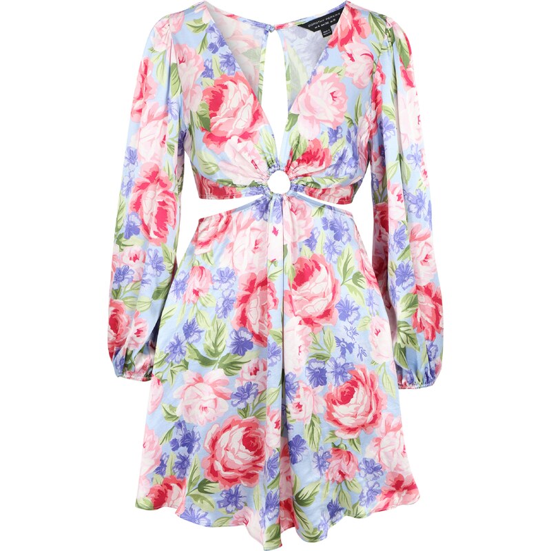 Dorothy Perkins Obleka svetlo modra / mešane barve