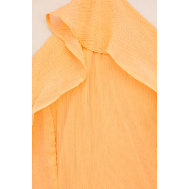 Obleka Vero Moda oranžna barva,