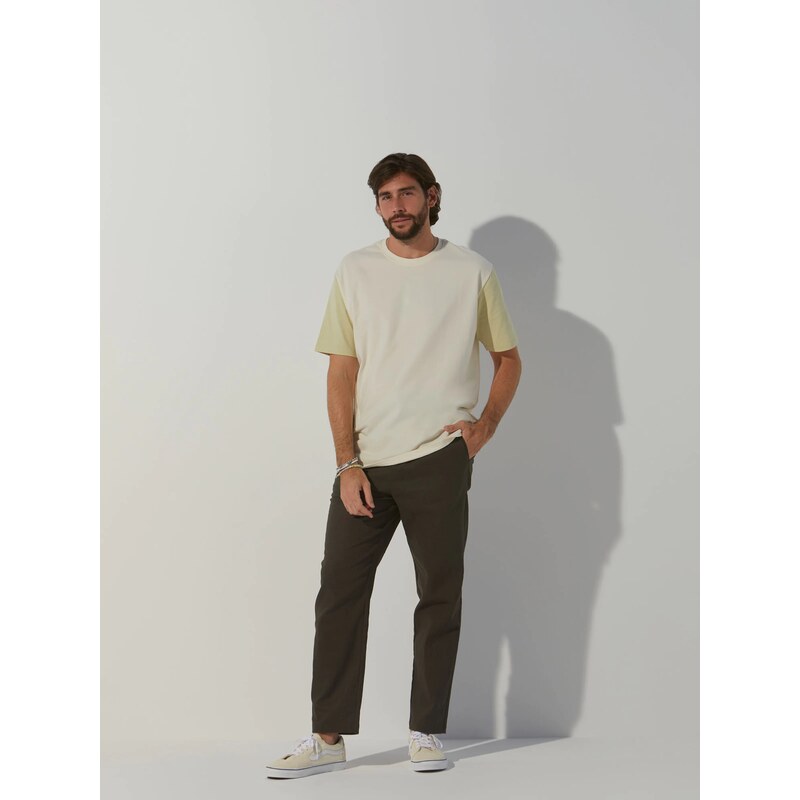 ABOUT YOU x Alvaro Soler Majica 'Ramon' bež / kremna / mešane barve