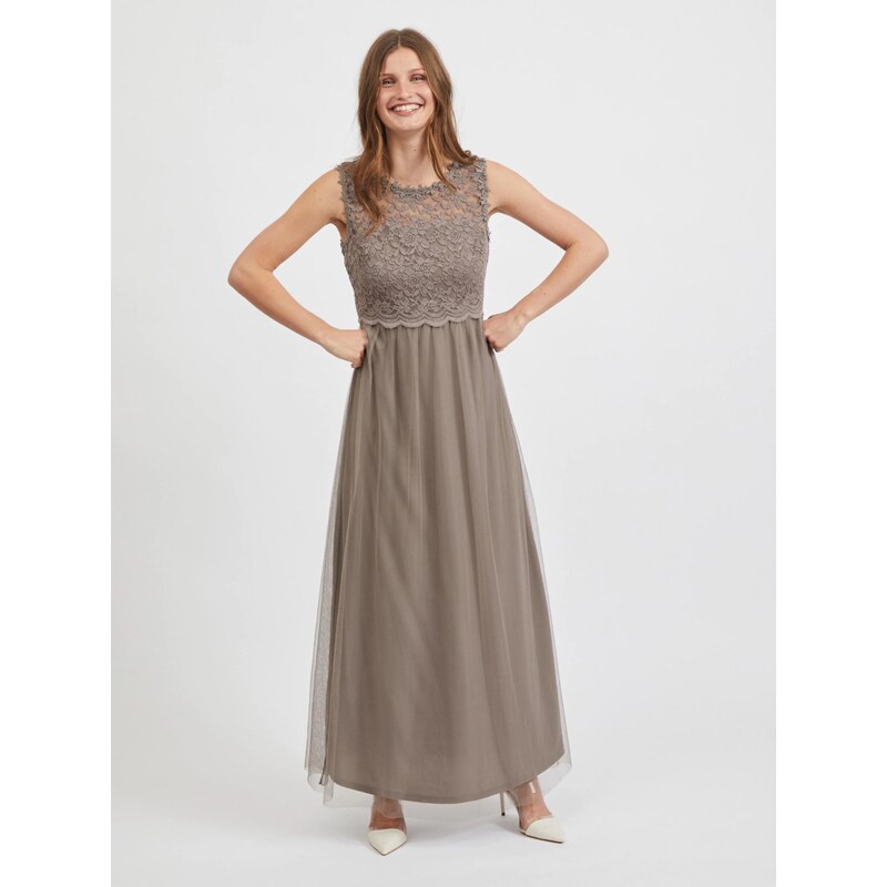 VILA Večerna obleka 'VILynnea' temno siva