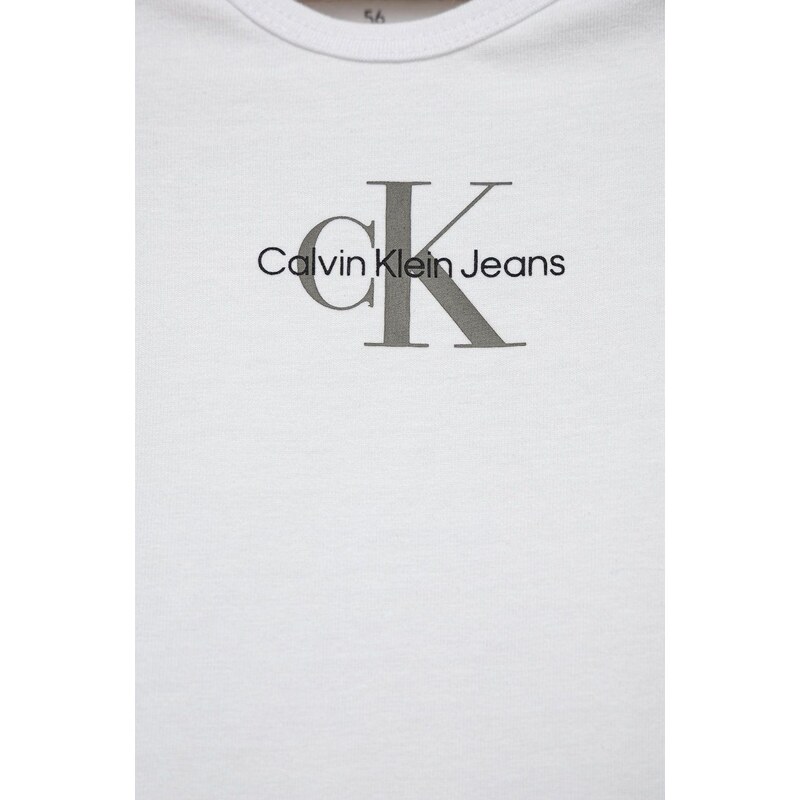 Body za dojenčka Calvin Klein Jeans bela barva