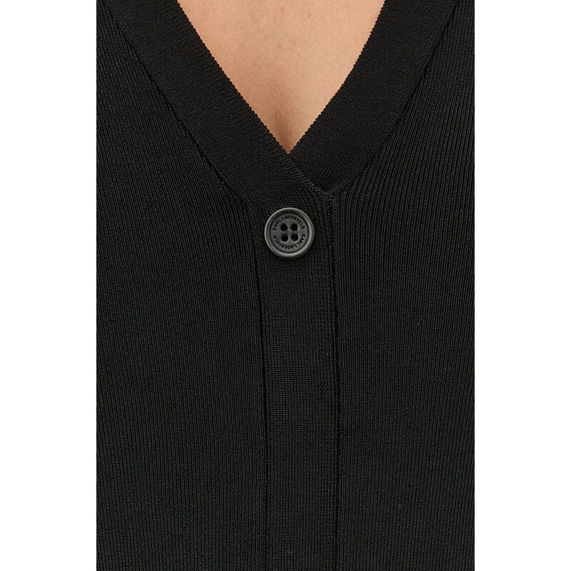 Obleka Karl Lagerfeld črna barva