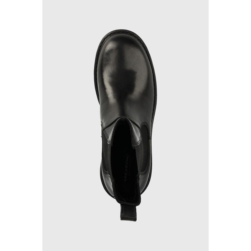 Usnjeni chelsea Vagabond Shoemakers Cosmo 2.0 ženski, črna barva