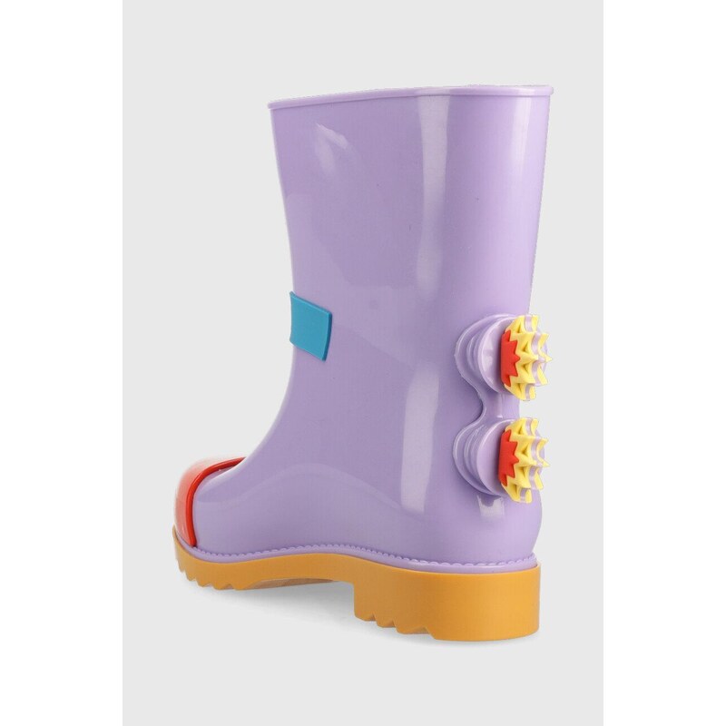 Otroški gumijasti škornji Melissa Rain Boot + Fabula Inf vijolična barva