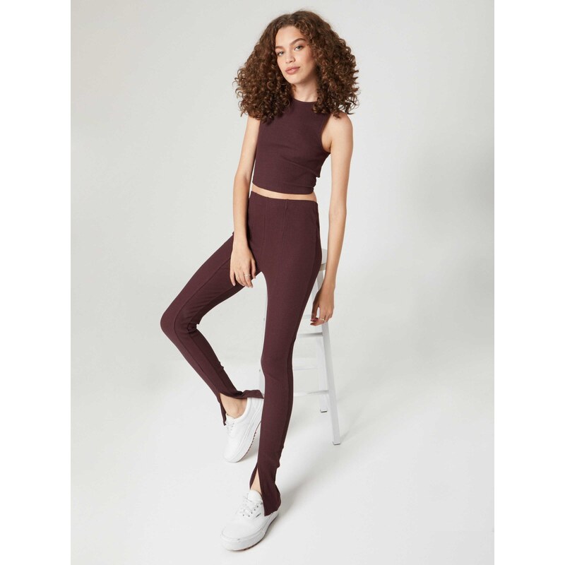 A LOT LESS Top 'Marlene' rjava