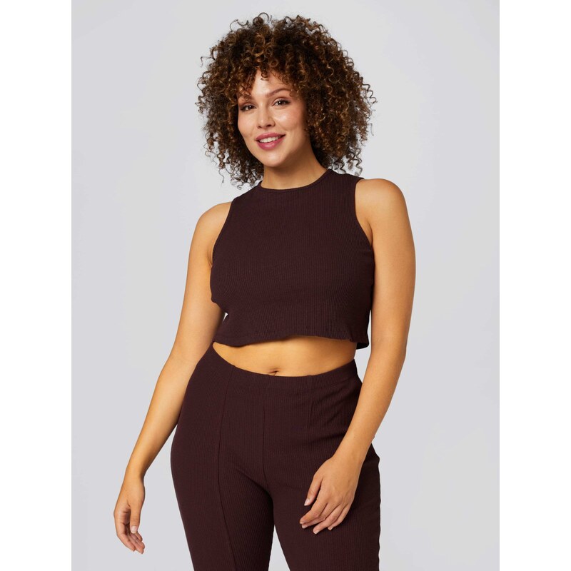 A LOT LESS Top 'Marlene' rjava