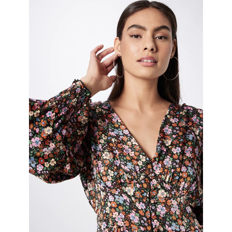 Neo Noir Dolga srajca 'Lecia' svetlo modra / oranžna / roza / črna