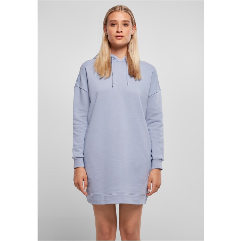 Urban Classics Women's organic oversized terry dress with hood violablue
