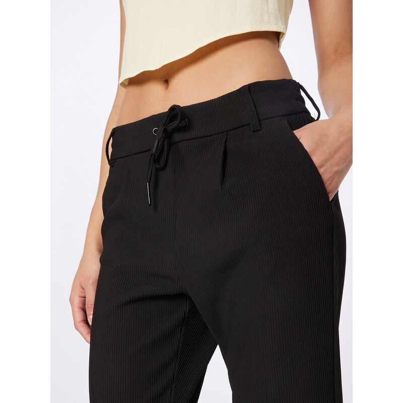 ONLY Hlače z naborki črna