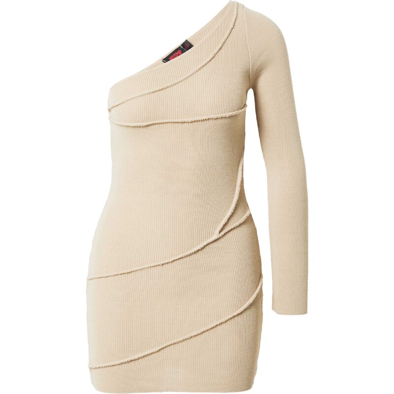 Misspap Pletena obleka greige