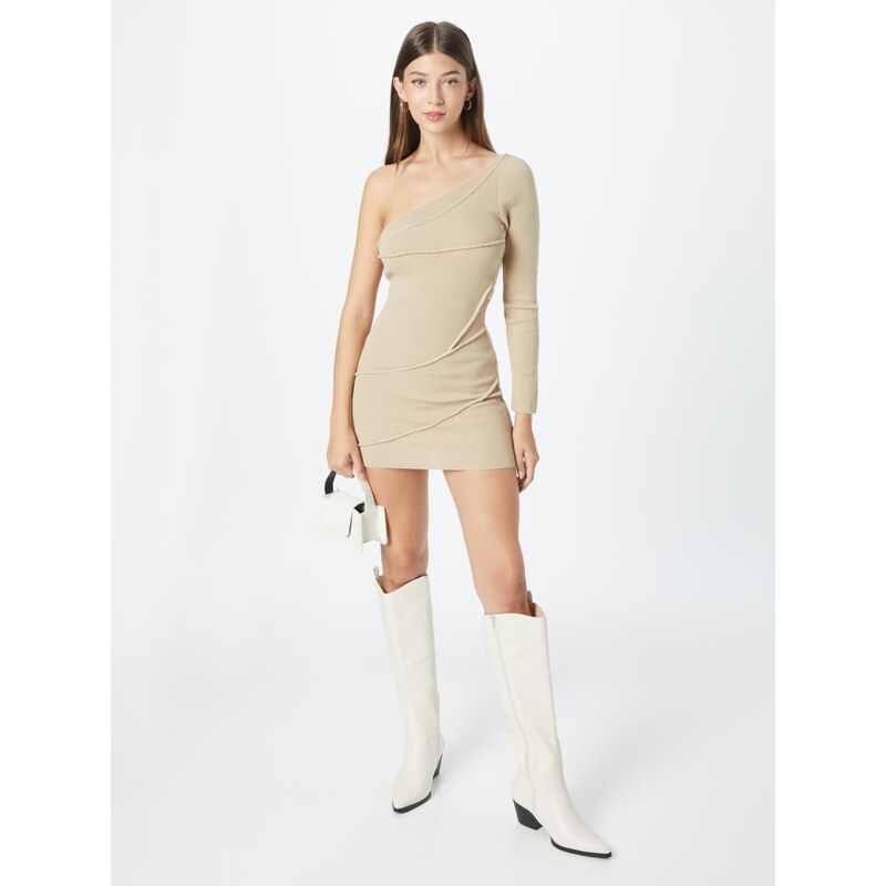 Misspap Pletena obleka greige