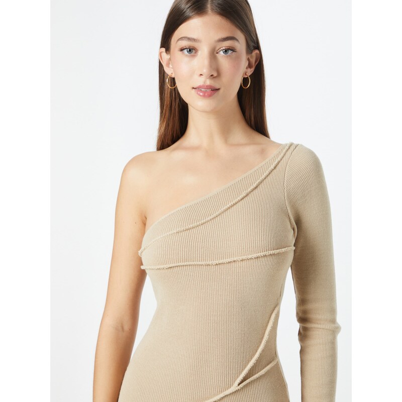 Misspap Pletena obleka greige