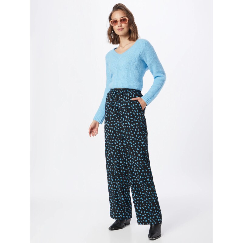 PIECES Hlače 'Anemone' nočno modra / svetlo modra