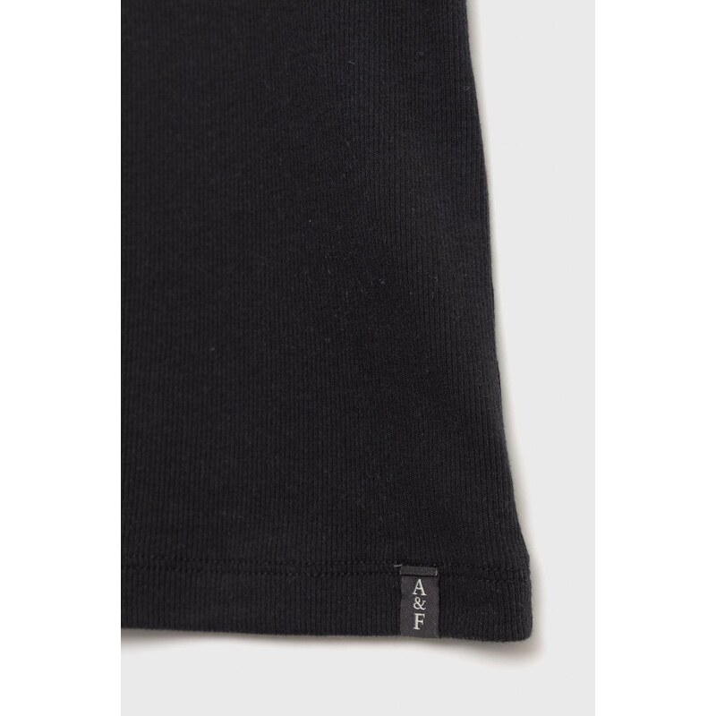 Otroška kratka majica Abercrombie & Fitch črna barva