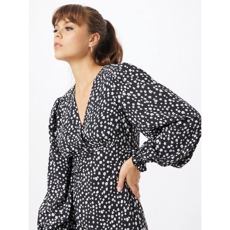 GLAMOROUS Obleka črna / bela