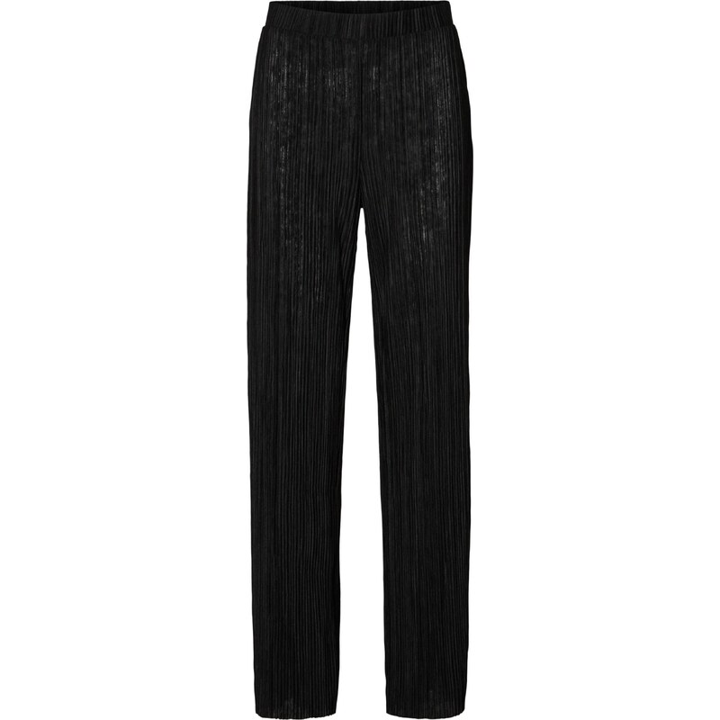 VERO MODA Hlače 'CARI' črna / srebrna