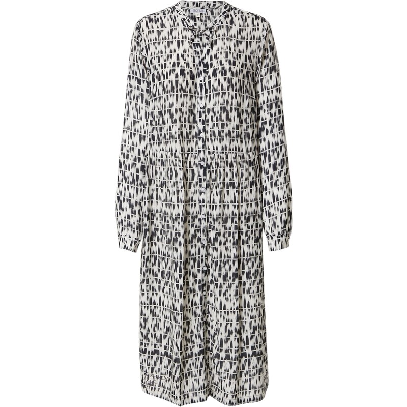 Soccx Dolga srajca črna / bela