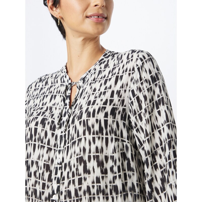 Soccx Dolga srajca črna / bela