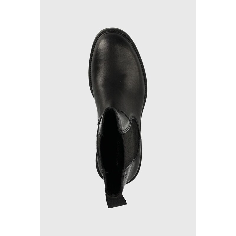 Usnjeni chelsea Vagabond Shoemakers Kenova ženski, črna barva
