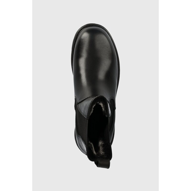 Usnjeni chelsea Vagabond Shoemakers Cosmo 2.0 ženski, črna barva