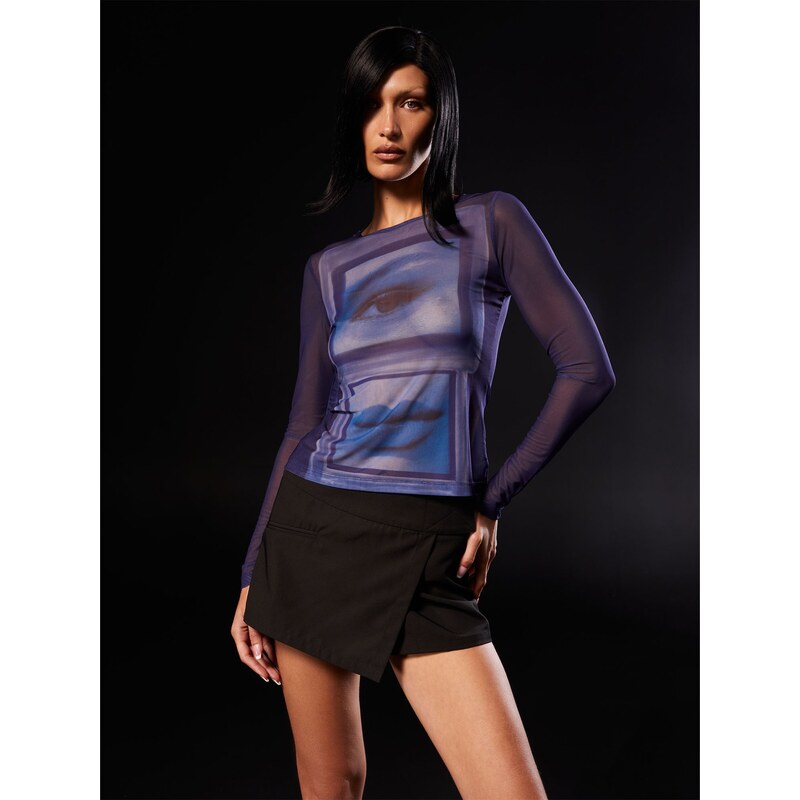 Bella x ABOUT YOU Majica modra / temno modra / bela