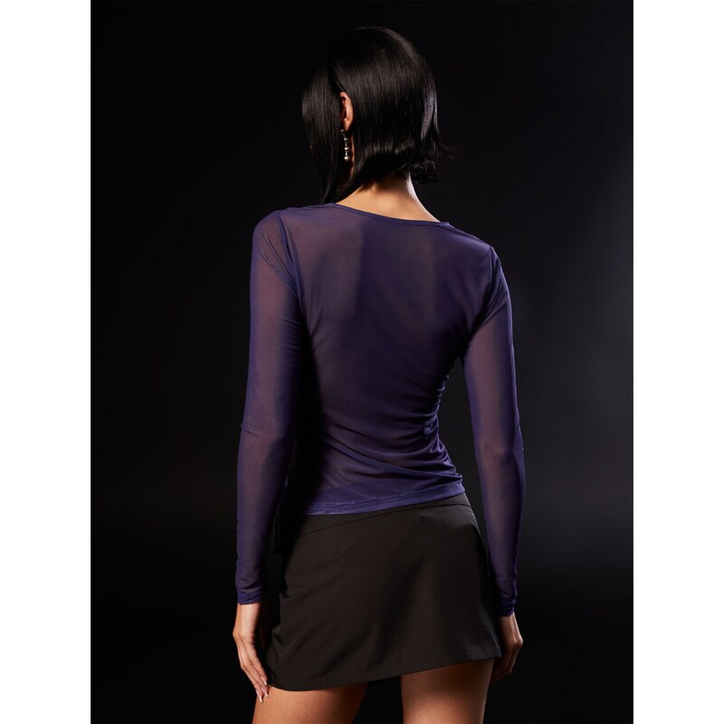 Bella x ABOUT YOU Majica modra / temno modra / bela