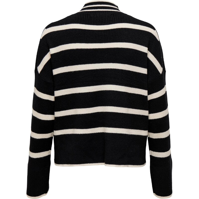 ONLY Pulover 'ONLIbi' črna / bela